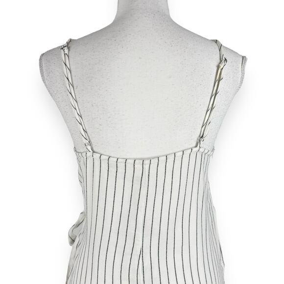 Roxy Women's Intense Sunrise Faux Wrap Romper Medium White Stripe - Picture 10 of 16